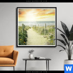 Poster Weg Zum Strand Quadrat Produktvorschau mit dem Bild Weg zum Strand im Format Quadrat.
