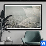 Poster Weisse Blaetter Querformat Produktvorschau mit dem Bild Weiße Blätter im Format Querformat.