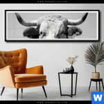 Poster Weisser Bulle Panorama Produktvorschau mit dem Bild Weisser Bulle im Format Panorama.