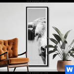 Poster Weisser Bulle Schmal Produktvorschau mit dem Bild Weisser Bulle im Format Schmal.