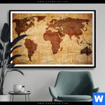 Poster Weltkarte Rostoptik Querformat Produktvorschau mit dem Bild Weltkarte Rostoptik im Format Querformat.