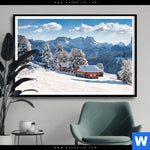 Poster Winteridylle In Den Bergen Querformat Produktvorschau mit dem Bild Winteridylle in den Bergen im Format Querformat.