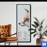 Poster Winterstille Der Fuchs Schmal Produktvorschau mit dem Bild Winterstille - Der Fuchs im Format Schmal.