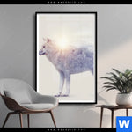 Poster Wolf Wald No 1 Hochformat Produktvorschau mit dem Bild Wolf & Wald No.1 im Format Hochformat.