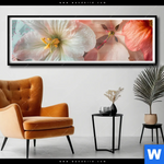 Poster Zarte Bluetenpracht Panorama Produktvorschau mit dem Bild Zarte Blütenpracht im Format Panorama.