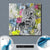 Poster Zebra Blumen Quadrat Material