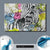 Poster Zebra Blumen Querformat