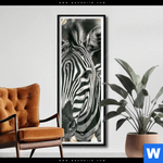 Poster Zebra Eleganz In Streifen Schmal Produktvorschau mit dem Bild Zebra - Eleganz in Streifen im Format Schmal.