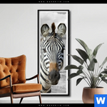 Poster Zebra In Afrika Schmal Produktvorschau mit dem Bild Zebra in Afrika im Format Schmal.
