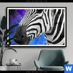 Poster Zebra Pop Art No 1 Querformat Produktvorschau mit dem Bild Zebra Pop Art No.1 im Format Querformat.