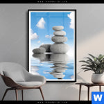 Poster Zen Spa Steine Hochformat Produktvorschau mit dem Bild Zen Spa Steine im Format Hochformat.