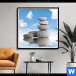 Poster Zen Spa Steine Quadrat Produktvorschau mit dem Bild Zen Spa Steine im Format Quadrat.