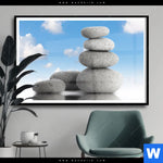 Poster Zen Spa Steine Querformat Produktvorschau mit dem Bild Zen Spa Steine im Format Querformat.