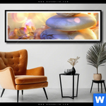 Poster Zen Steine Im Licht Panorama Produktvorschau mit dem Bild Zen-Steine im Licht im Format Panorama.