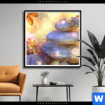 Poster Zen Steine Im Licht Quadrat Produktvorschau mit dem Bild Zen-Steine im Licht im Format Quadrat.