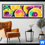 Poster Zitronen Neon Farbe Panorama Produktvorschau mit dem Bild Zitronen Neon Farbe im Format Panorama.