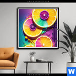 Poster Zitronen Neon Farbe Quadrat Produktvorschau mit dem Bild Zitronen Neon Farbe im Format Quadrat.