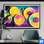 Poster Zitronen Neon Farbe Querformat Produktvorschau mit dem Bild Zitronen Neon Farbe im Format Querformat.