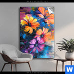 Spannbild Abstrakte Blumenpracht Hochformat Produktvorschau mit dem Bild Abstrakte Blumenpracht im Format Hochformat.