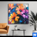 Spannbild Abstrakte Blumenpracht Quadrat Produktvorschau mit dem Bild Abstrakte Blumenpracht im Format Quadrat.