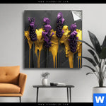 Spannbild Abstrakte Lavendel Kunst Quadrat Produktvorschau mit dem Bild Abstrakte Lavendel-Kunst im Format Quadrat.