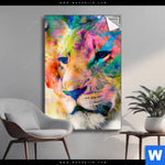 Spannbild Abstrakte Loewin Hochformat Produktvorschau mit dem Bild Abstrakte Löwin im Format Hochformat.