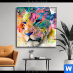 Spannbild Abstrakte Loewin Quadrat Produktvorschau mit dem Bild Abstrakte Löwin im Format Quadrat.