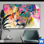 Spannbild Abstrakte Loewin Querformat Produktvorschau mit dem Bild Abstrakte Löwin im Format Querformat.