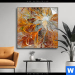 Spannbild Abstrakter Bluetenzauber In Orange Quadrat Produktvorschau mit dem Bild Abstrakter Blütenzauber in orange im Format Quadrat.