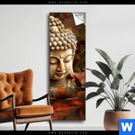 Spannbild Abstrakter Buddha Blumen Schmal Produktvorschau mit dem Bild Abstrakter Buddha & Blumen im Format Schmal.