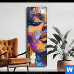 Spannbild Abstraktes Frauenportraet Dilara Schmal Produktvorschau mit dem Bild Abstraktes Frauenporträt Dilara im Format Schmal.