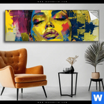 Spannbild Abstraktes Frauenportraet Gloria Panorama Produktvorschau mit dem Bild Abstraktes Frauenporträt Gloria im Format Panorama.