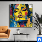 Spannbild Abstraktes Frauenportraet Gloria Quadrat Produktvorschau mit dem Bild Abstraktes Frauenporträt Gloria im Format Quadrat.