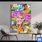 Spannbild Aeffchen Blumen Hochformat Produktvorschau mit dem Bild Äffchen & Blumen im Format Hochformat.