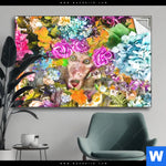 Spannbild Aeffchen Blumen Querformat Produktvorschau mit dem Bild Äffchen & Blumen im Format Querformat.