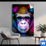 Spannbild Affe Pop Art No 1 Hochformat Produktvorschau mit dem Bild Affe Pop Art No.1 im Format Hochformat.