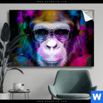 Spannbild Affe Pop Art No 1 Querformat Produktvorschau mit dem Bild Affe Pop Art No.1 im Format Querformat.