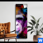 Spannbild Affe Pop Art No 1 Schmal Produktvorschau mit dem Bild Affe Pop Art No.1 im Format Schmal.