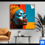 Spannbild Afrikanische Frau Mit Turban Quadrat Produktvorschau mit dem Bild Afrikanische Frau mit Turban im Format Quadrat.