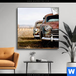 Spannbild Alte Rostige Autos Quadrat Produktvorschau mit dem Bild Alte rostige Autos im Format Quadrat.