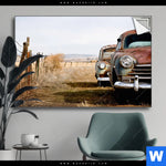 Spannbild Alte Rostige Autos Querformat Produktvorschau mit dem Bild Alte rostige Autos im Format Querformat.