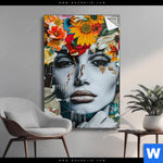 Spannbild Angelina Frau Mit Blumen Im Haar Hochformat Produktvorschau mit dem Bild Angelina - Frau mit Blumen im Haar im Format Hochformat.