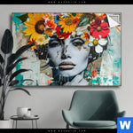 Spannbild Angelina Frau Mit Blumen Im Haar Querformat Produktvorschau mit dem Bild Angelina - Frau mit Blumen im Haar im Format Querformat.