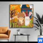 Spannbild Baer Haeschen Quadrat Produktvorschau mit dem Bild Bär & Häschen im Format Quadrat.