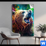 Spannbild Baer In Neonfarben Hochformat Produktvorschau mit dem Bild Bär in Neonfarben im Format Hochformat.