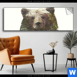 Spannbild Baer Wald No 1 Panorama Produktvorschau mit dem Bild Bär & Wald No.1 im Format Panorama.