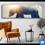 Spannbild Baer Wald No2 Panorama Produktvorschau mit dem Bild Bär & Wald No.2 im Format Panorama.