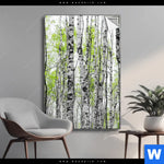 Spannbild Birkenwald Hochformat Produktvorschau mit dem Bild Birkenwald im Format Hochformat.