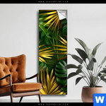Spannbild Blaetter Gold Gruen Schmal Produktvorschau mit dem Bild Blätter Gold Grün im Format Schmal.