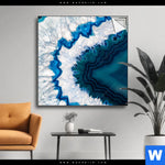 Spannbild Blauer Achat Quadrat Produktvorschau mit dem Bild Blauer Achat im Format Quadrat.